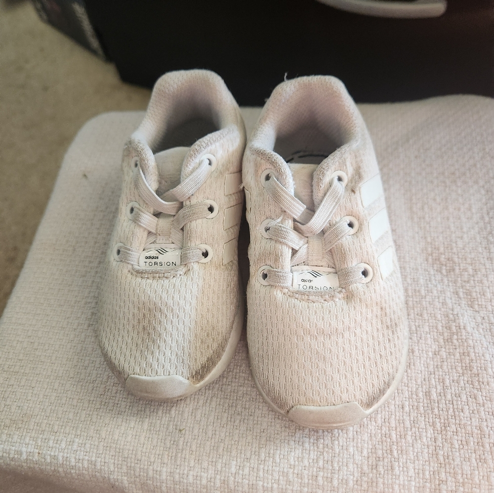 Adidas Kids White Sneakers